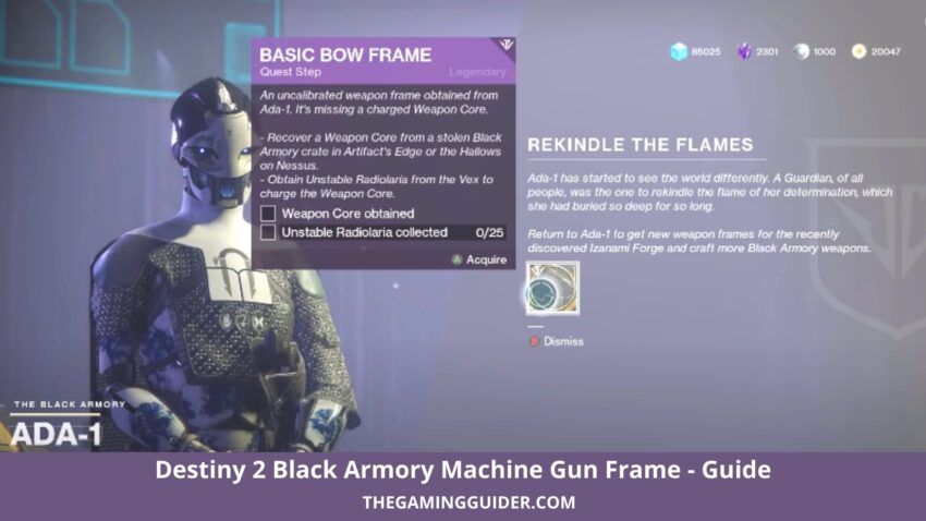 Destiny 2 Black Armory Machine Gun Frame - THE GAMING GUIDER
