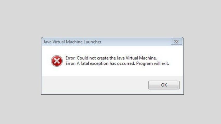 Minecraft Error Occurred During The Initialization Of Vm