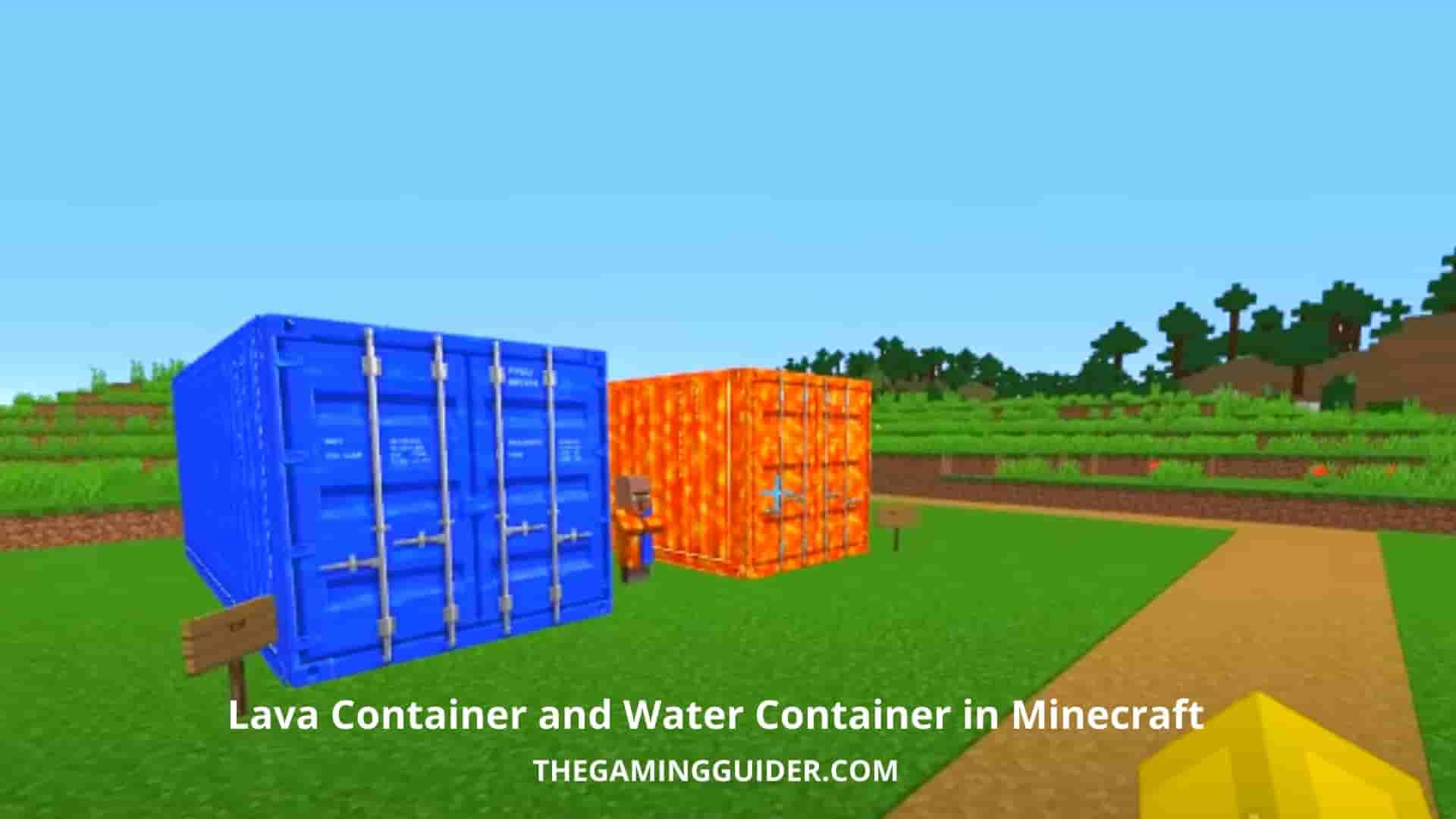 Difference Between Lava Container And Water Container In Minecraft