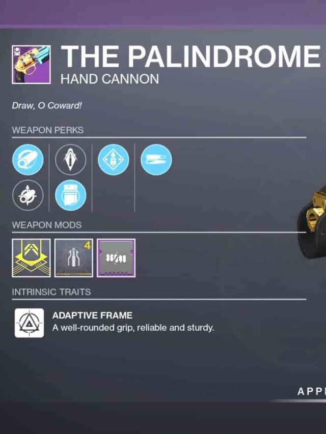 Destiny 2 Palindrome The Gaming Guider